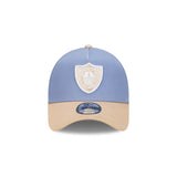Las Vegas Raiders Blueberry Cream 2-Tone Oat Milk Visor Iris Flower 9Forty AF Cap