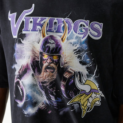 Minnesota Vikings NFL Games Premium Apparel Black Oversized T-Shirt