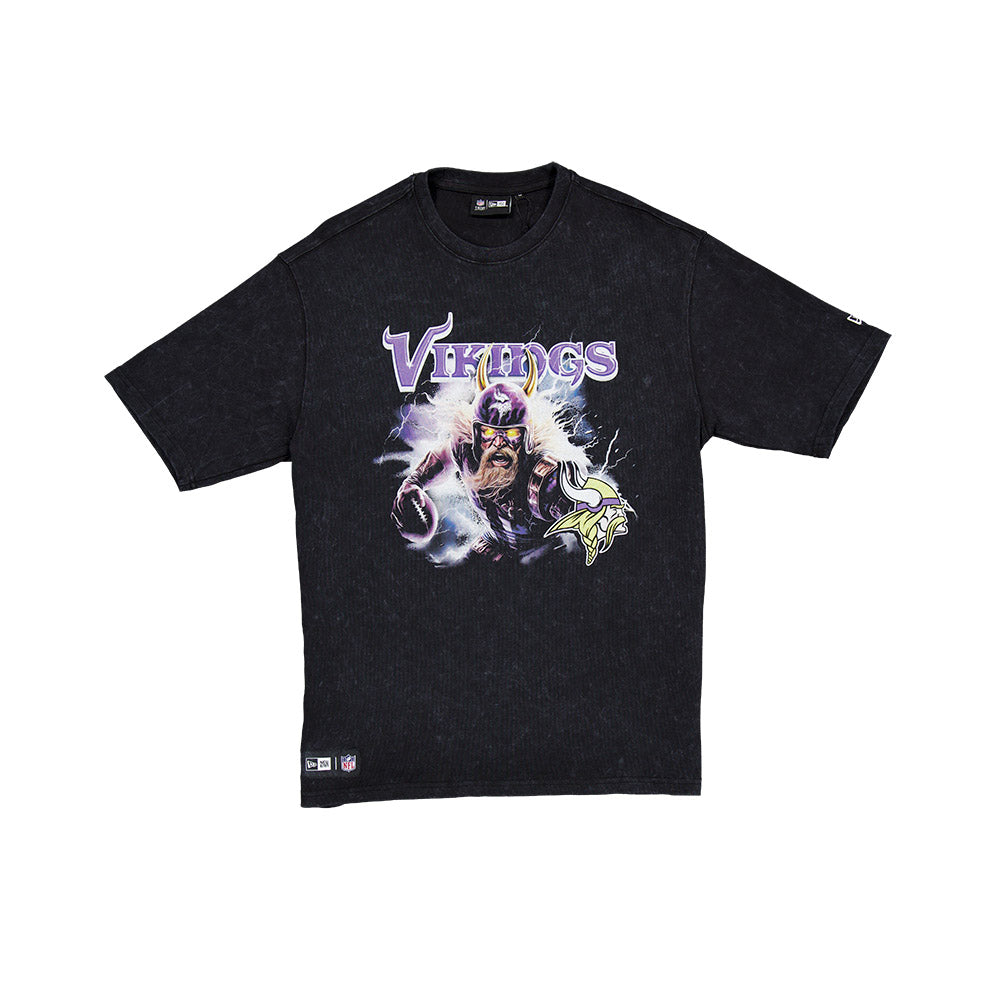 Minnesota Vikings NFL Games Premium Apparel Black Oversized T-Shirt