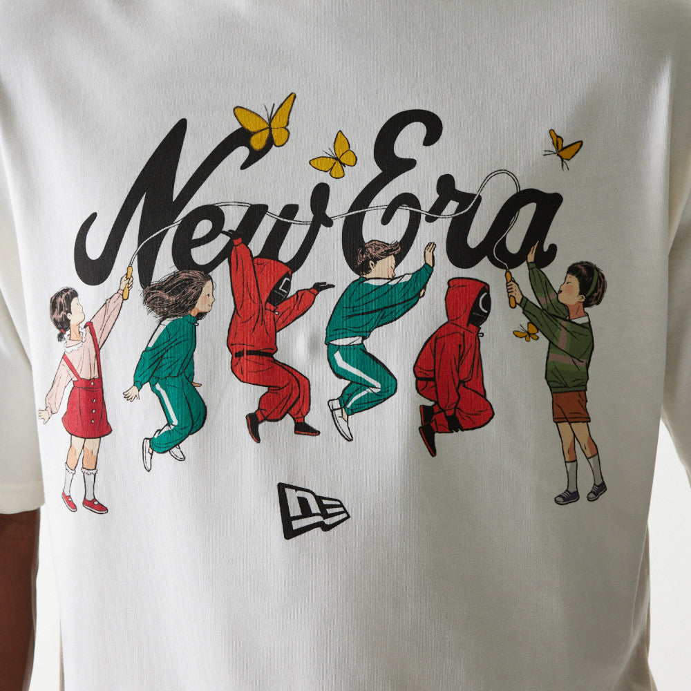 New Era X Netflix Squid Game Graphic White Oversized Short Sleeve T-Shirt