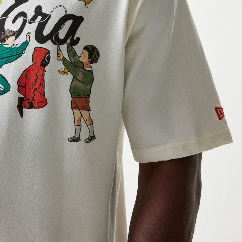 New Era X Netflix Squid Game Graphic White Oversized Short Sleeve T-Shirt