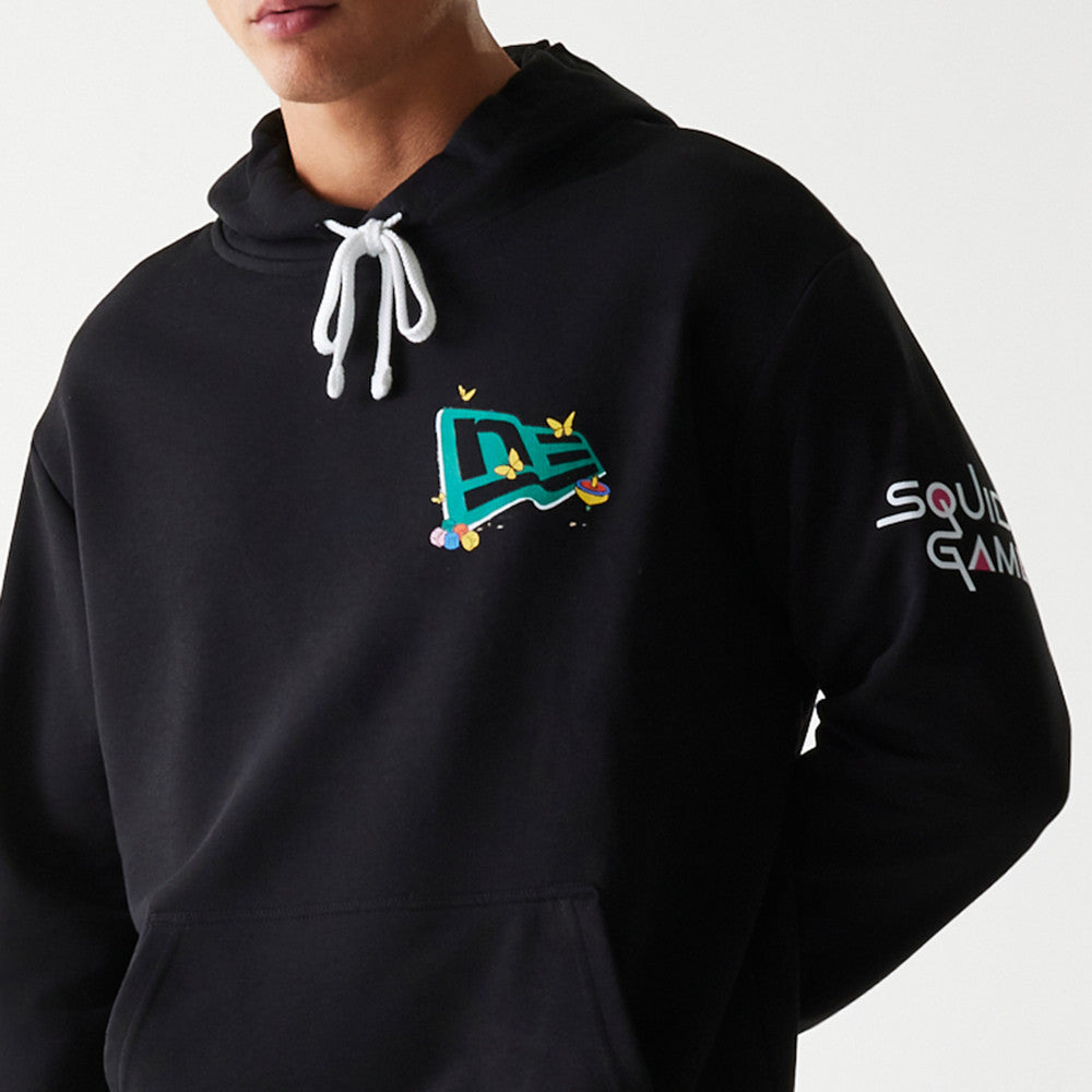 New Era X Netflix Squid Game Graphic Black Oversized Hoddie