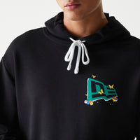 New Era X Netflix Squid Game Graphic Black Oversized Hoddie