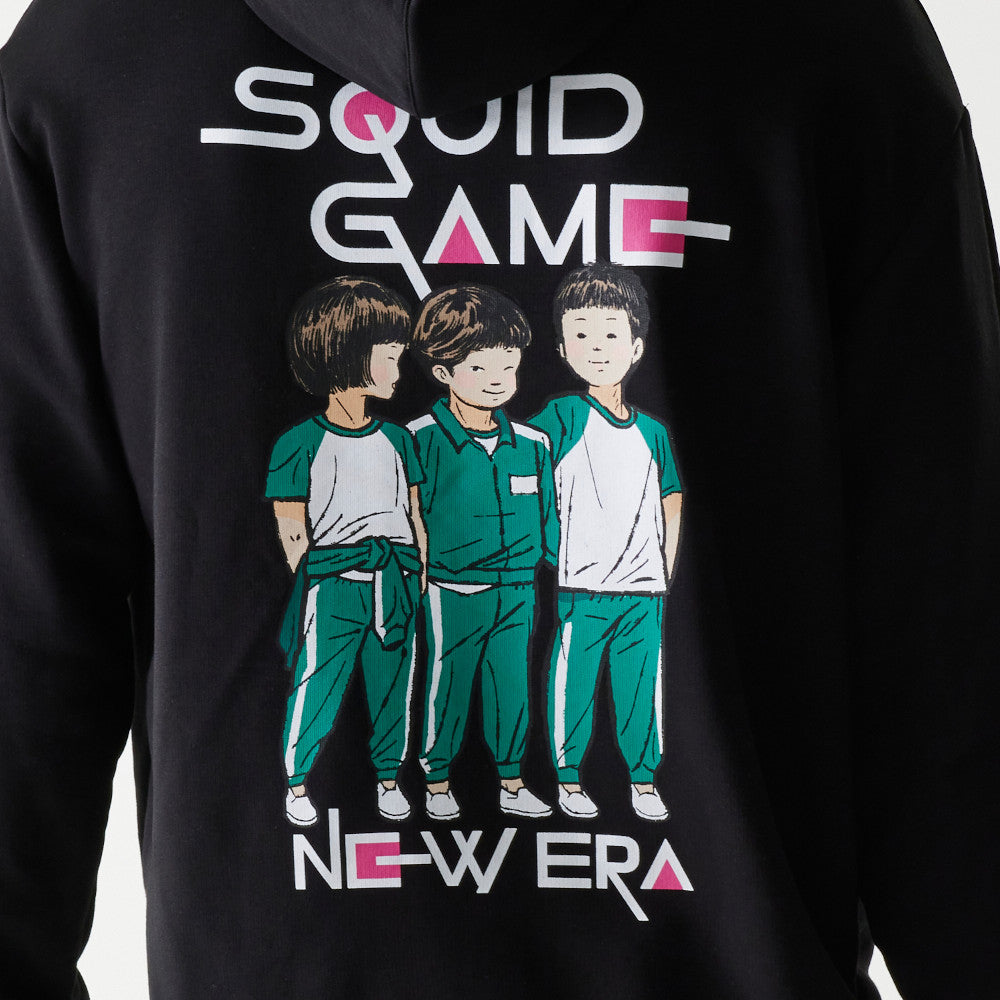 New Era X Netflix Squid Game Graphic Black Oversized Hoddie