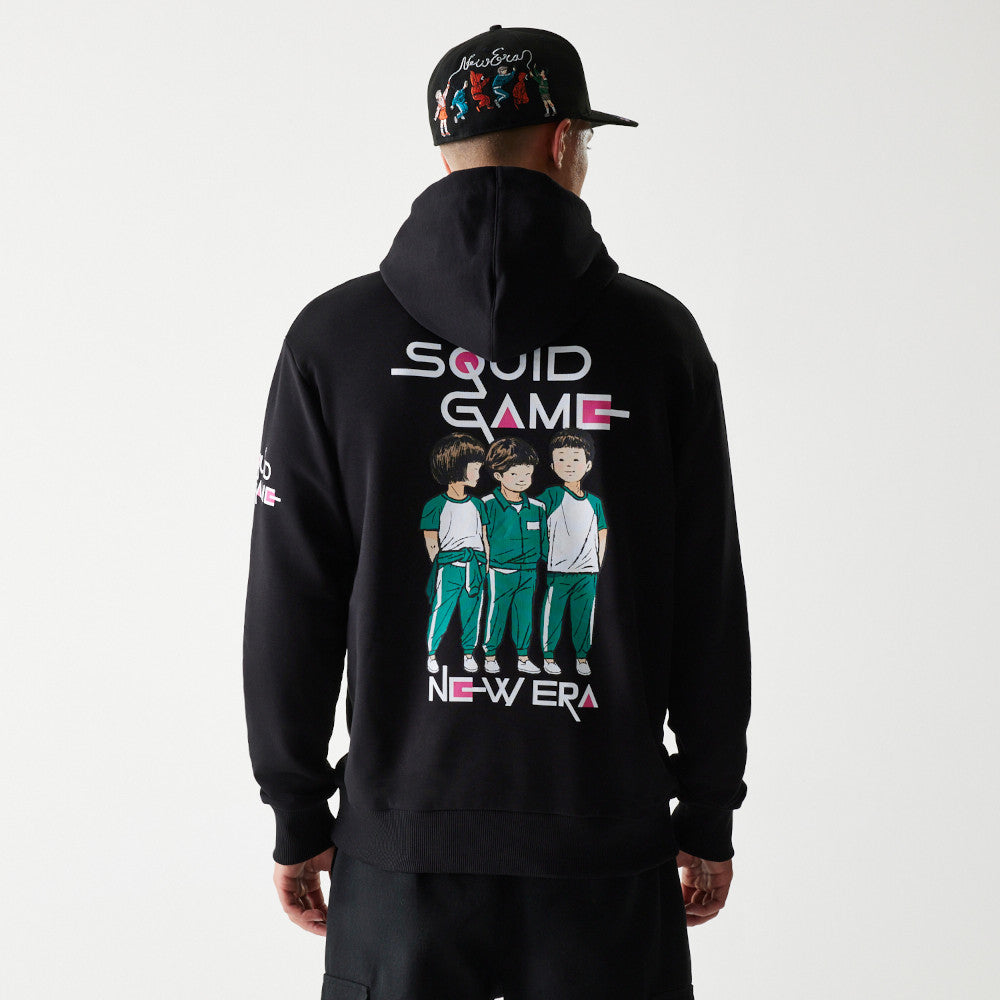 New Era X Netflix Squid Game Graphic Black Oversized Hoddie