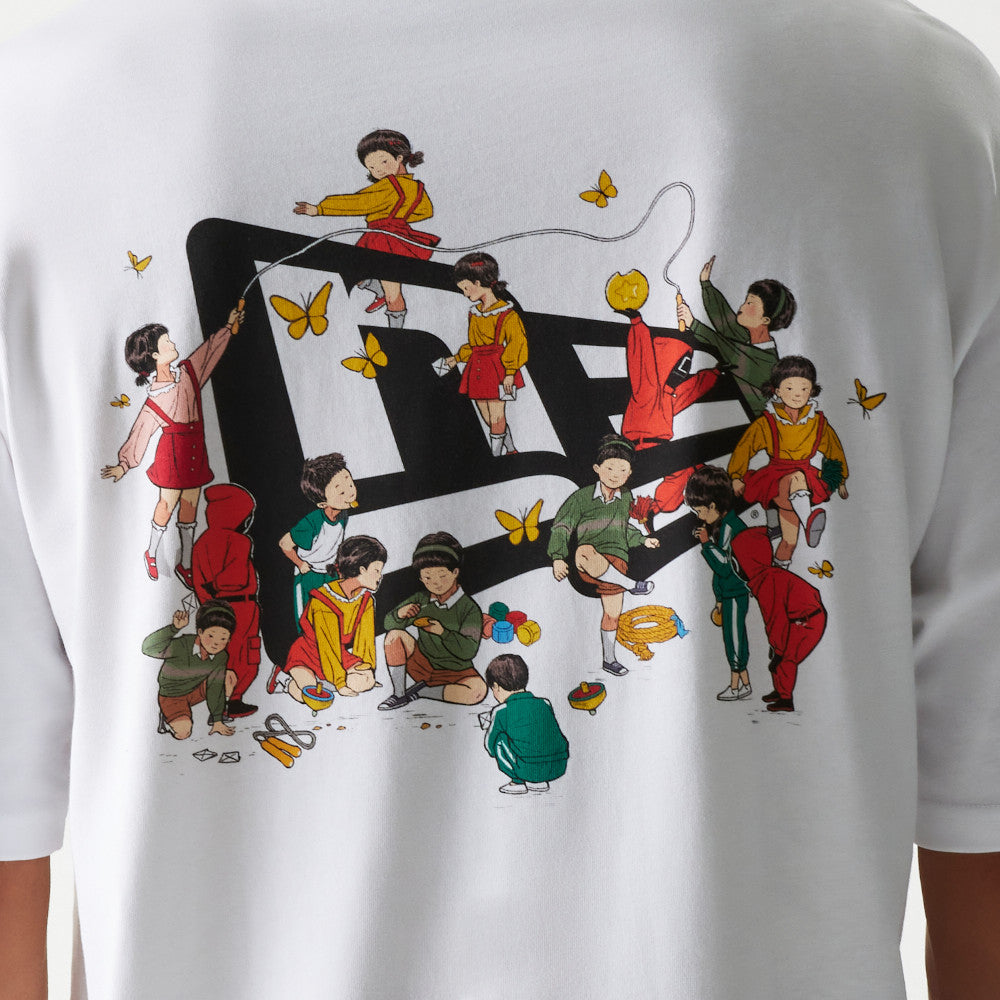 New Era X Netflix Squid Game Graphic White Oversized Short Sleeve T-Shirt
