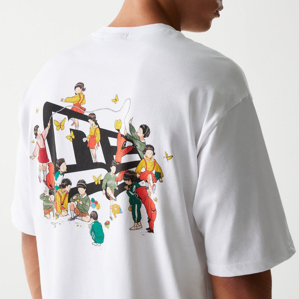 New Era X Netflix Squid Game Graphic White Oversized Short Sleeve T-Shirt