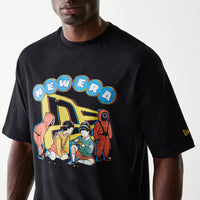 New Era X Netflix Squid Game Graphic Black Oversized Short Sleeve T-Shirt