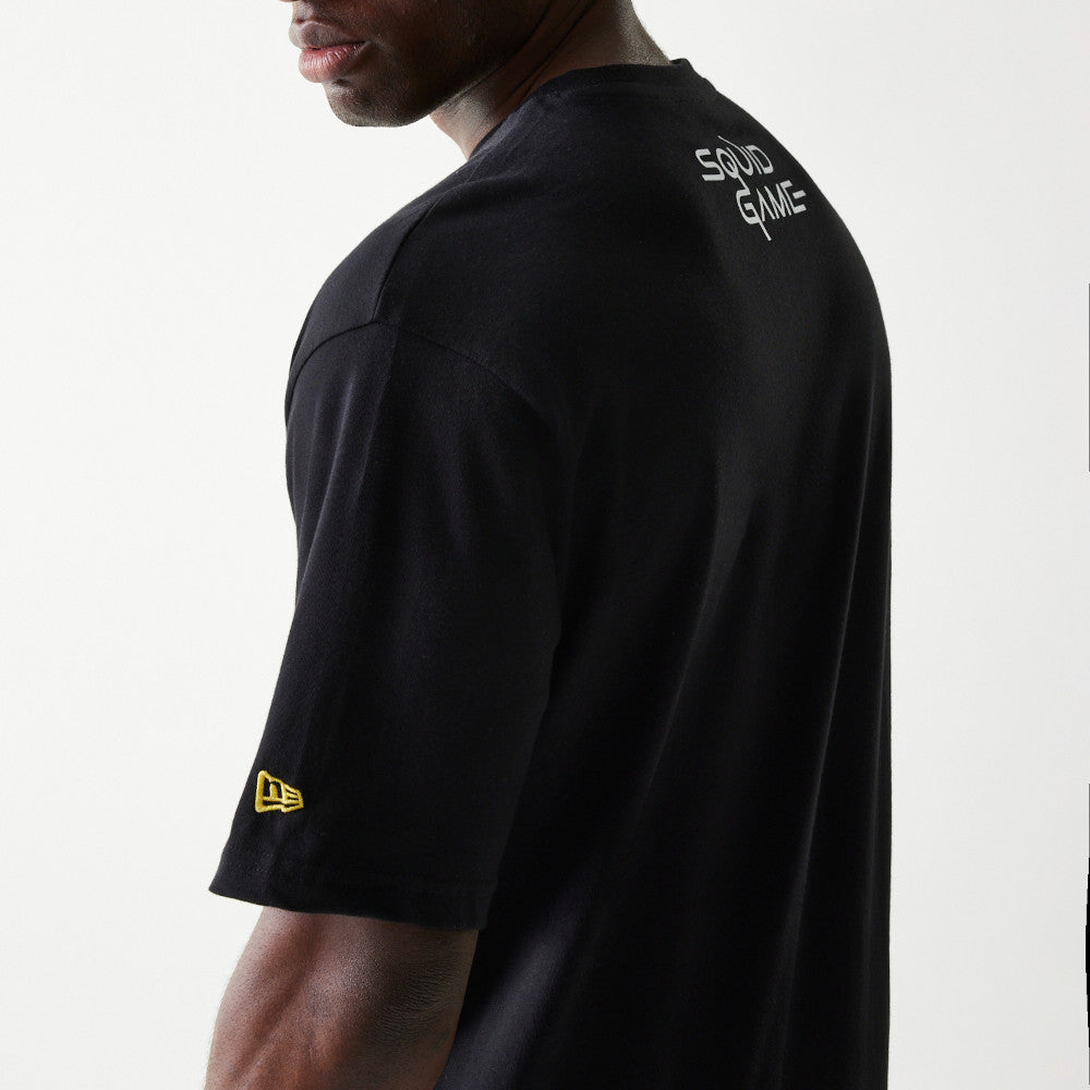 New Era X Netflix Squid Game Graphic Black Oversized Short Sleeve T-Shirt