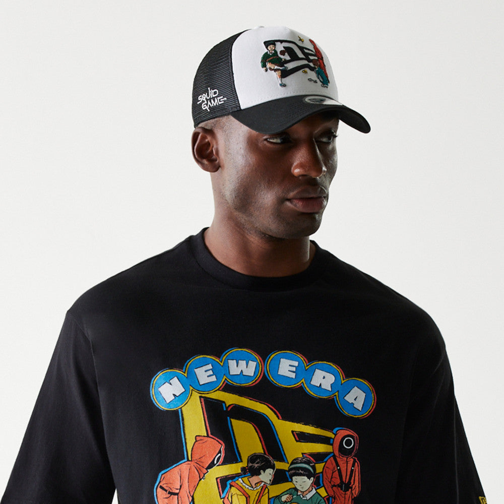 New Era X Netflix Squid Game Graphic Black Oversized Short Sleeve T-Shirt