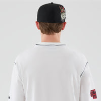 Netflix Stranger Things Demogorgon Short Sleeve Oversized Cotton T-Shirt in White