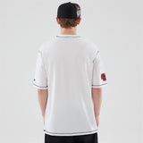 Netflix Stranger Things Demogorgon Short Sleeve Oversized Cotton T-Shirt in White