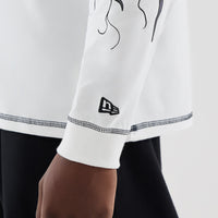 White long-sleeved Oversized Cotton t-shirt featuring the Netflix Stranger Things