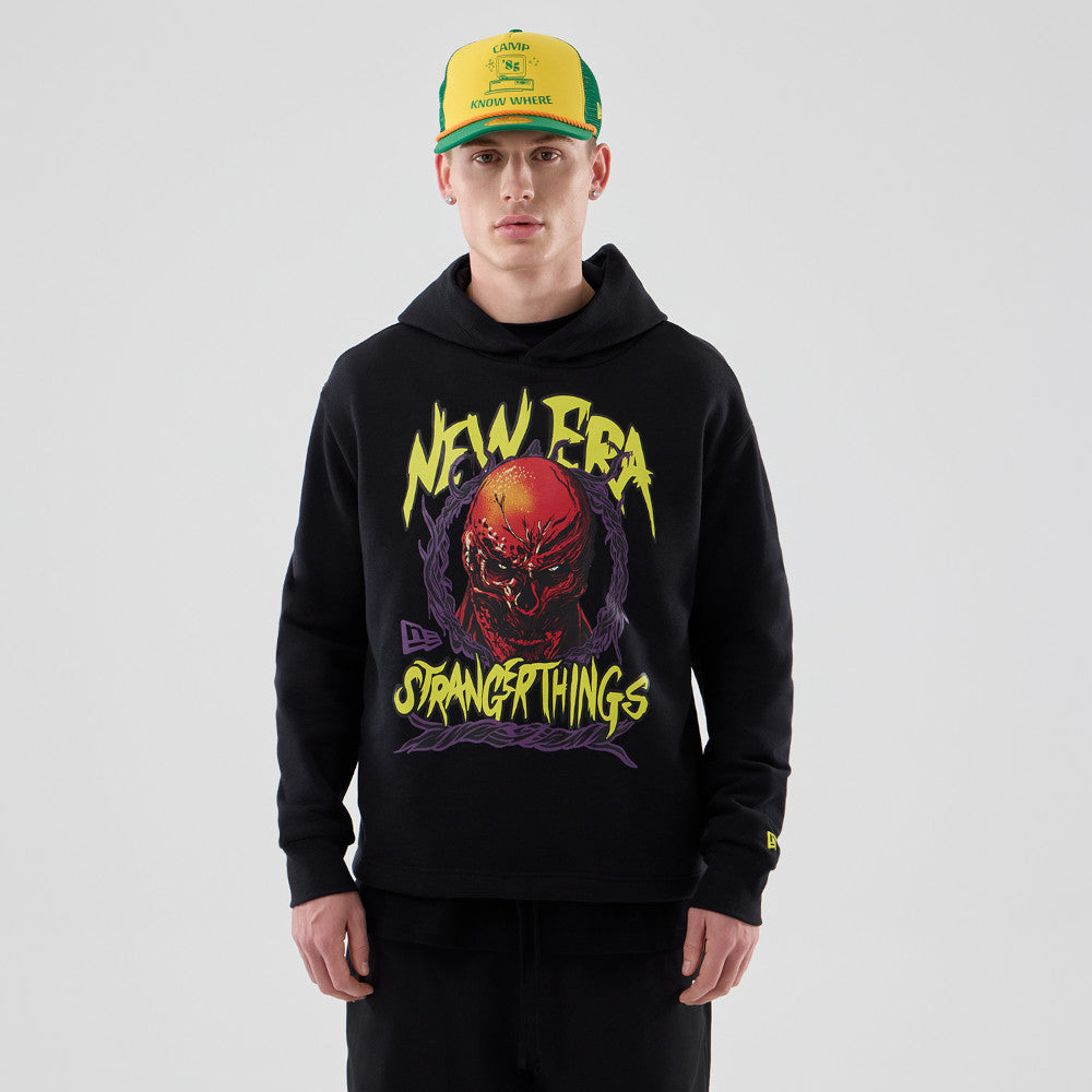 Netflix Stranger Things Vecna Fleece Pullover Hoodie in Black
