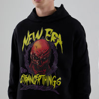 Netflix Stranger Things Vecna Fleece Pullover Hoodie in Black