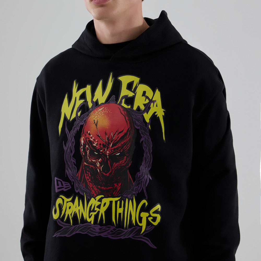 Netflix Stranger Things Vecna Fleece Pullover Hoodie in Black
