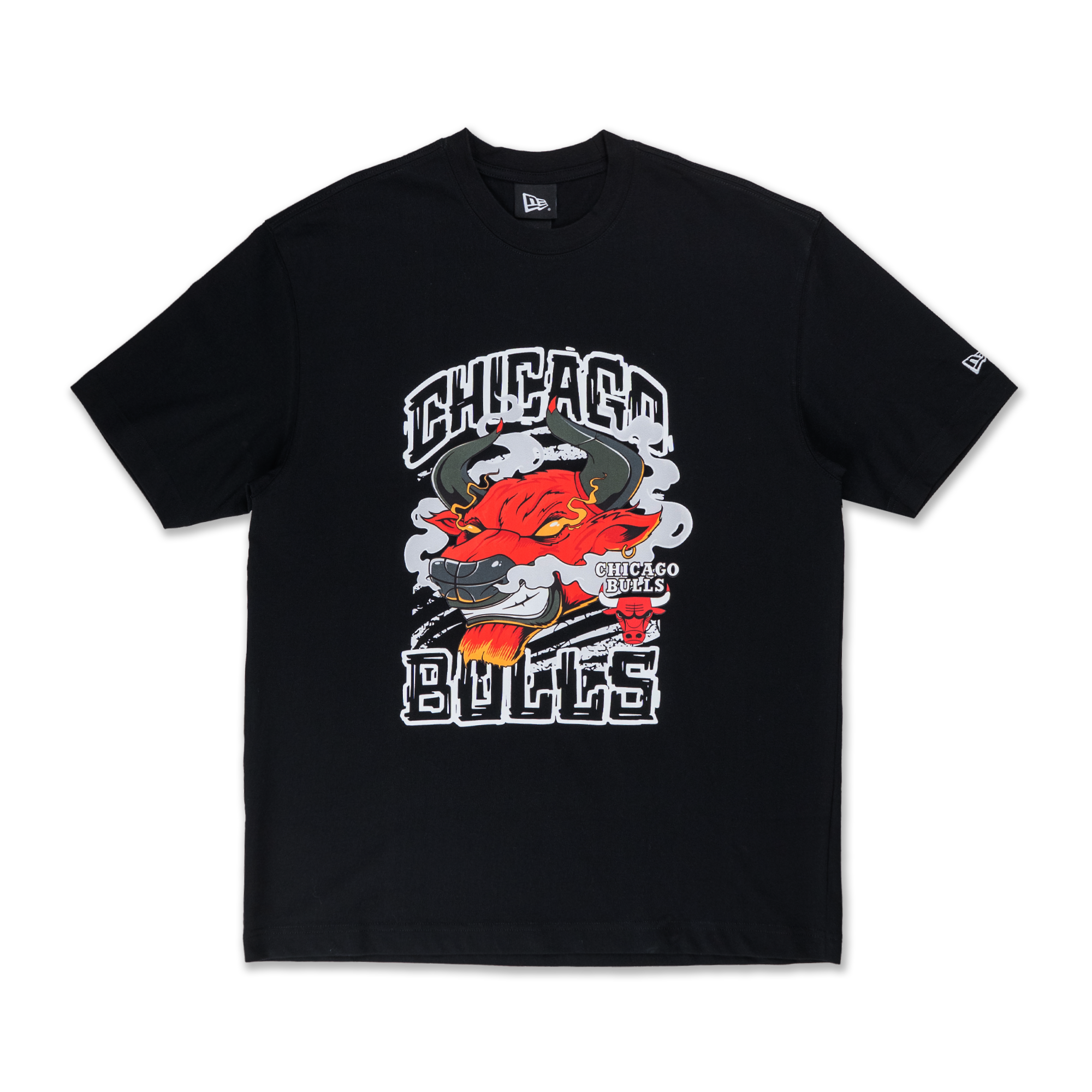 CHICAGO BULLS NBA GNARLY OVERSIZED BLACK SHORT SLEEVE T-SHIRT