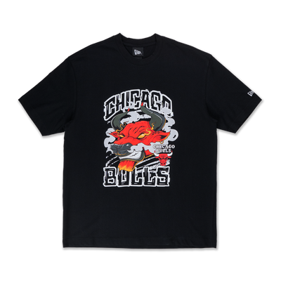 CHICAGO BULLS NBA GNARLY OVERSIZED BLACK SHORT SLEEVE T-SHIRT