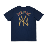 NEW YORK YANKEES WINTER WHISPER OCEANSIDE BLUE SHORT SLEEVE T-SHIRT
