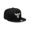 CHICAGO BULLS GRAY OUTLINE REPREVE BLACK 9FIFTY CAP