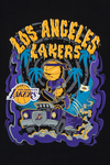 LOS ANGELES LAKERS NBA GNARLY OVERSIZED BLACK SHORT SLEEVE T-SHIRT