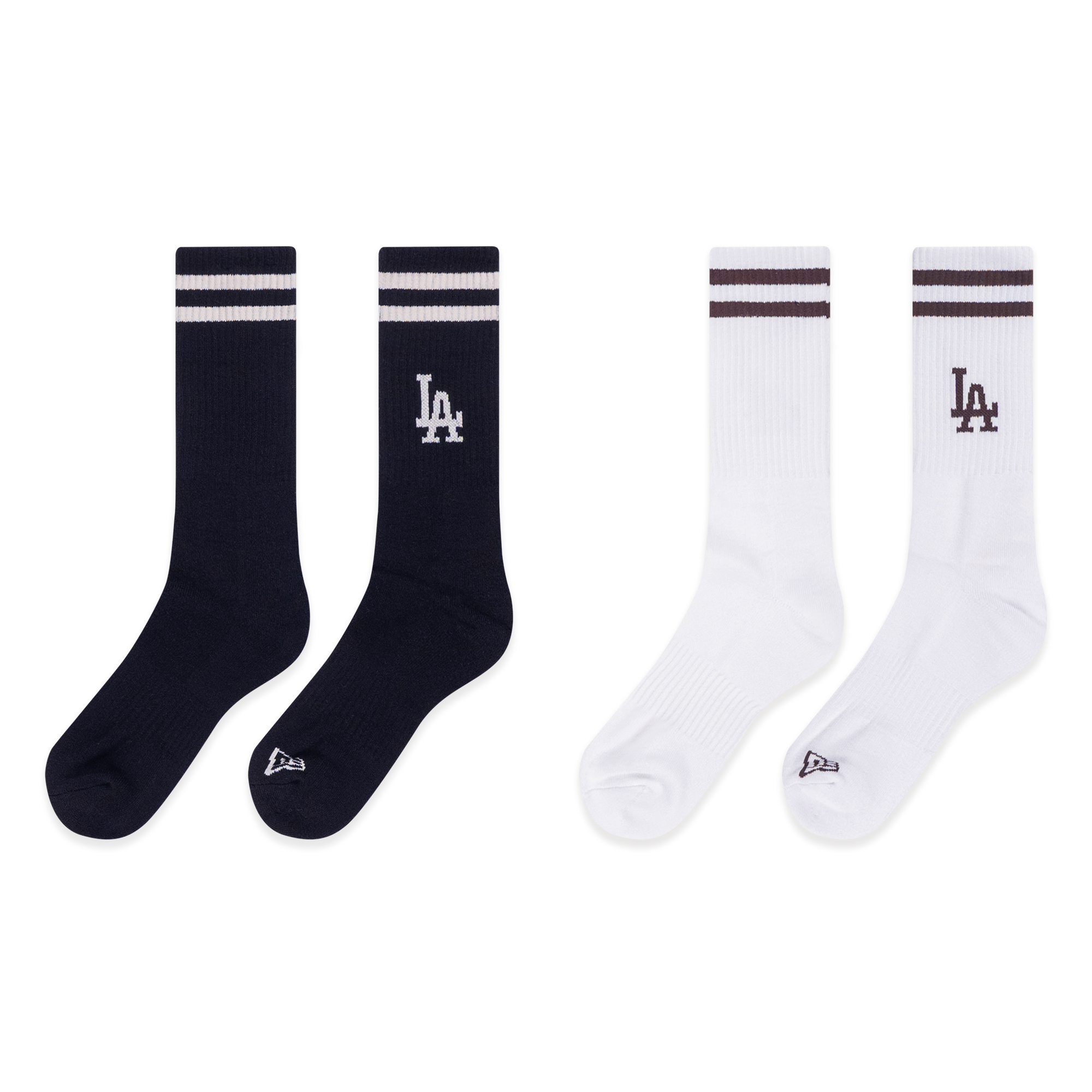 LOS ANGELES DODGERS COLOR ERA 2 PACK BLACK AND WHITE SOCKS