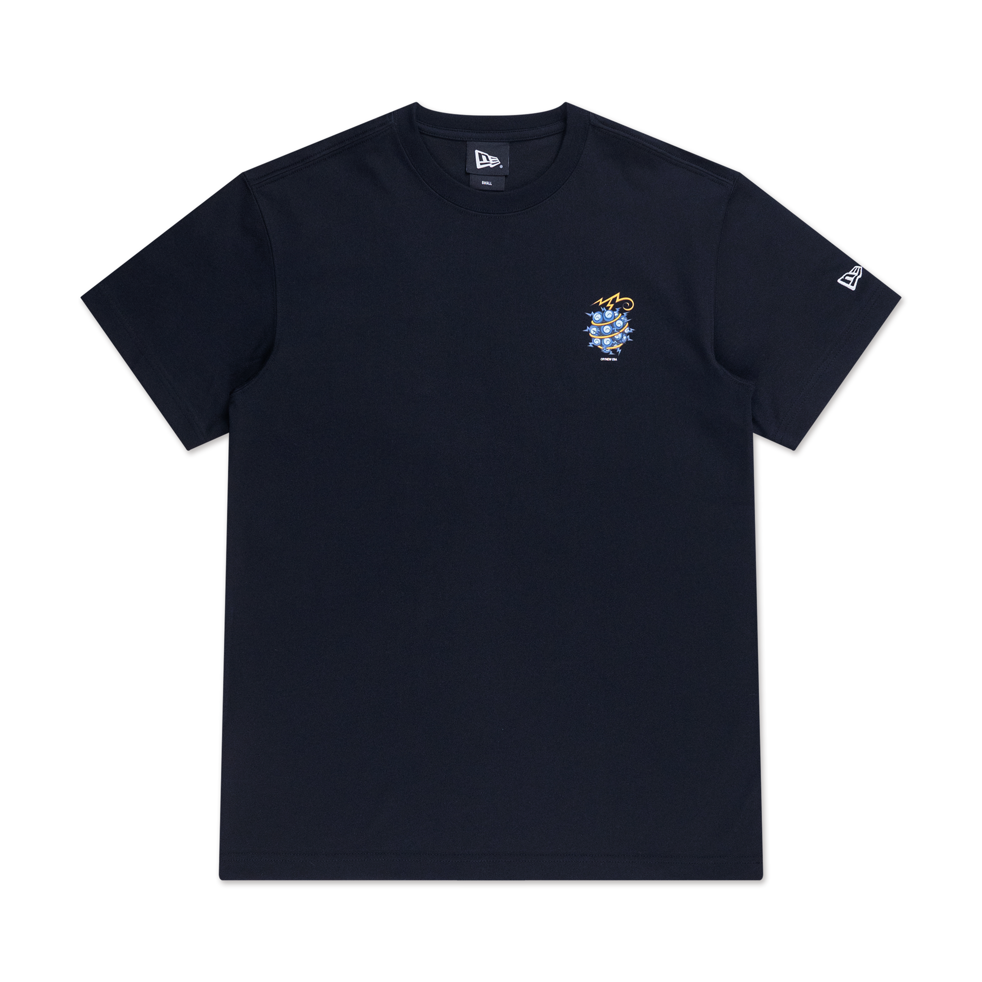NEW ERA X ONE PIECE GEAR 5 MAGNET MAGNET FRUIT BLACK SHORT SLEEVE T-SHIRT