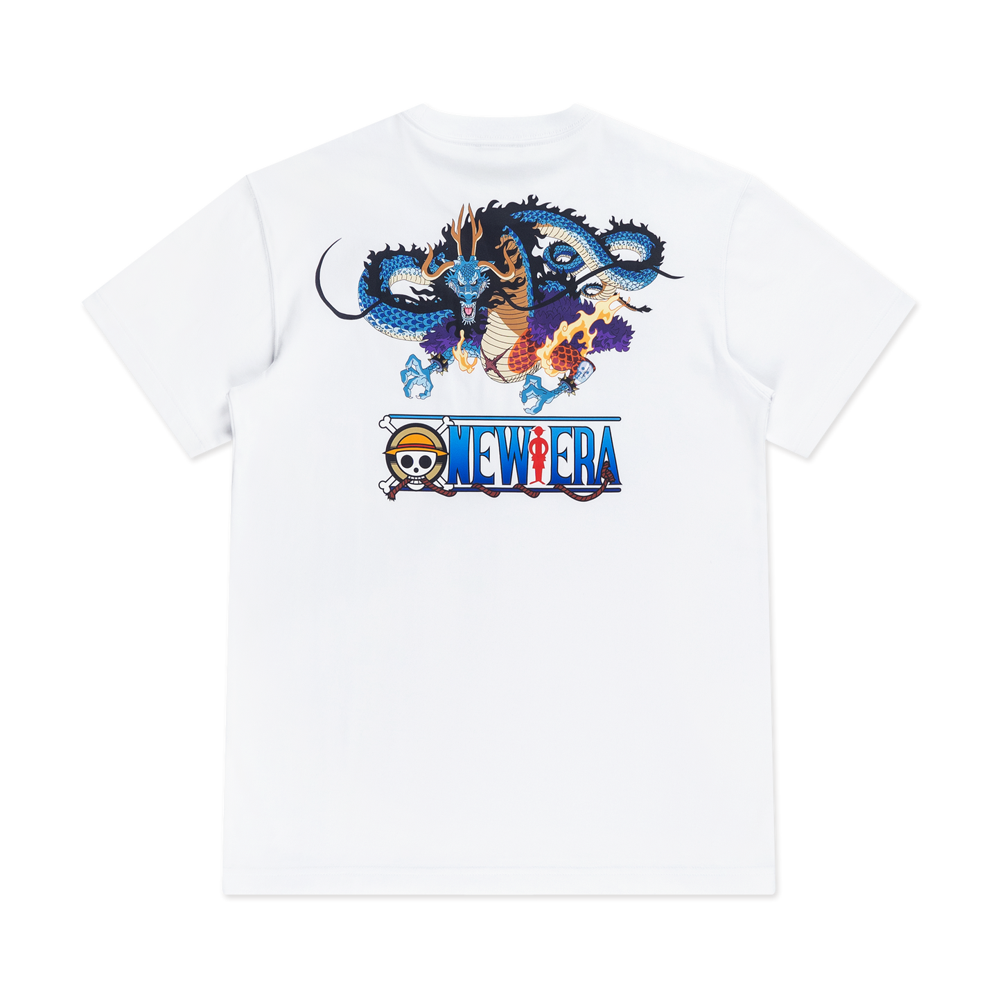 NEW ERA X ONE PIECE GEAR 5 FISH FISH FRUIT WHITE SHORT SLEEVE T-SHIRT