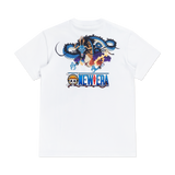 NEW ERA X ONE PIECE GEAR 5 FISH FISH FRUIT WHITE SHORT SLEEVE T-SHIRT