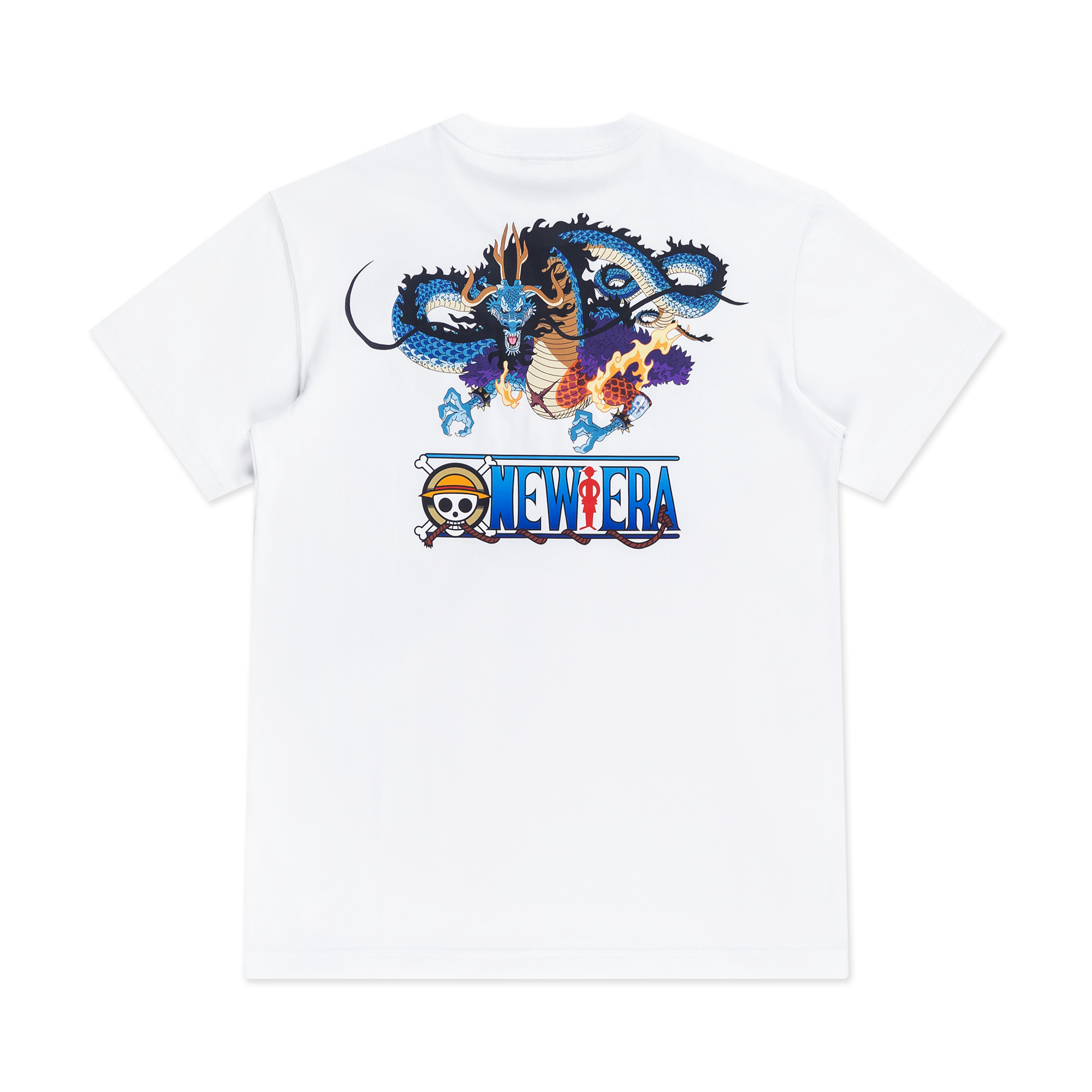 NEW ERA X ONE PIECE GEAR 5 FISH FISH FRUIT WHITE SHORT SLEEVE T-SHIRT