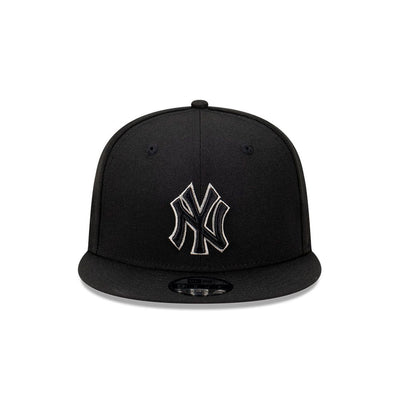 NEW YORK YANKEES GRAY OUTLINE REPREVE BLACK 9FIFTY CAP