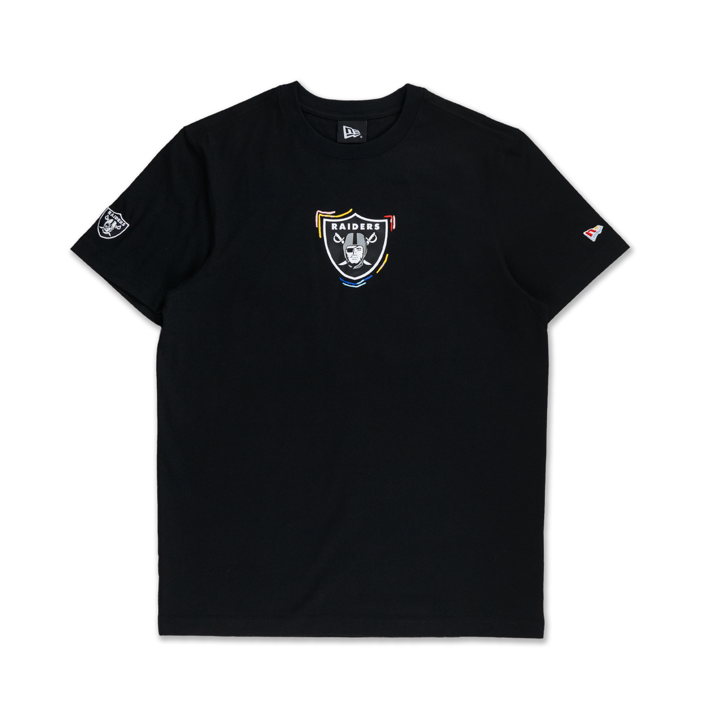 LAS VEGAS RAIDERS TINT BRUSH BLACK SHORT SLEEVE T-SHIRT
