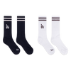 LOS ANGELES DODGERS COLOR ERA 2 PACK BLACK AND WHITE SOCKS