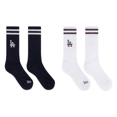 LOS ANGELES DODGERS COLOR ERA 2 PACK BLACK AND WHITE SOCKS