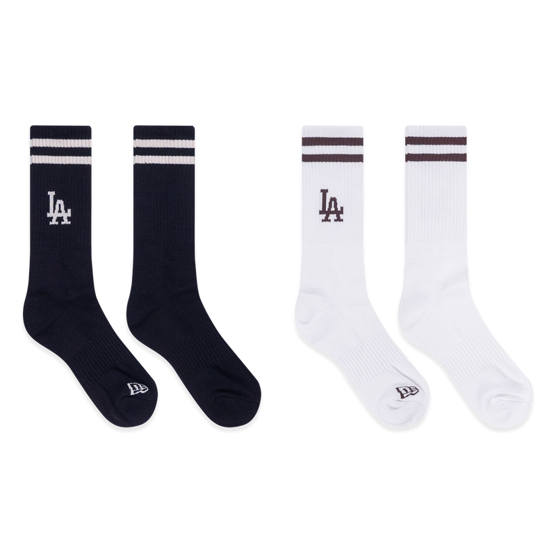 LOS ANGELES DODGERS COLOR ERA 2 PACK BLACK AND WHITE SOCKS