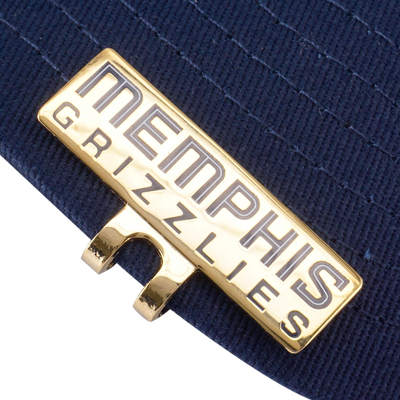 NBA MEMPHIS GRIZZLIES VISOR CLIP NAVY AND WHITE 9FORTY AF TRUCKER CAP