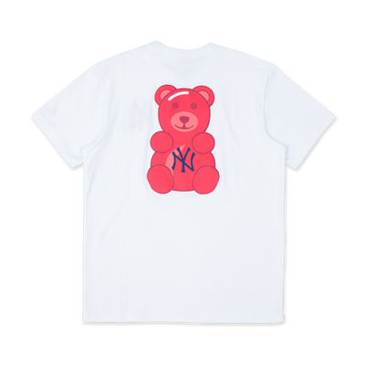 NEW YORK YANKEES BEAR WHITE REGULAR SHORT SLEEVE T-SHIRT