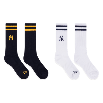 NEW YORK YANKEES COLOR ERA 2 PACK BLACK AND WHITE SOCKS