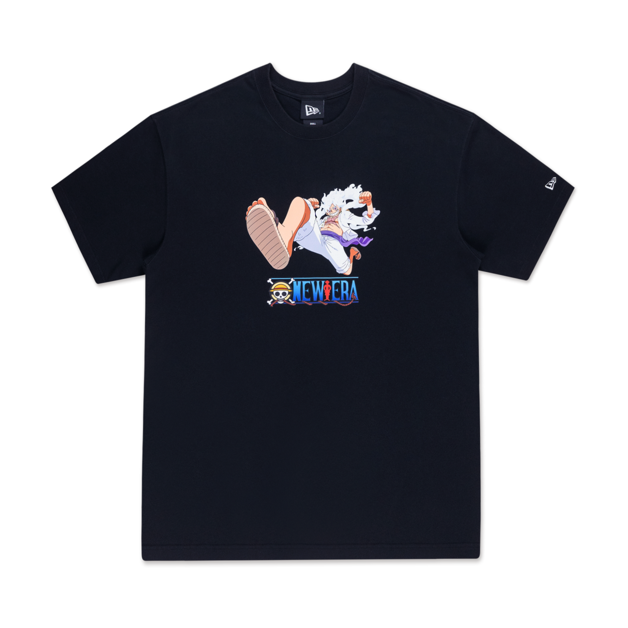 NEW ERA X ONE PIECE GEAR 5 LUFFY BLACK OVERSIZED SHORT SLEEVE T-SHIRT