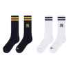 NEW YORK YANKEES COLOR ERA 2 PACK BLACK AND WHITE SOCKS