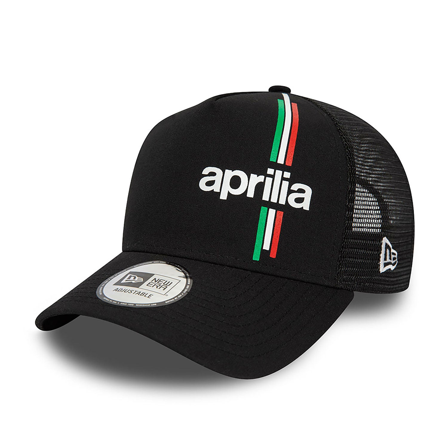 Aprilia Essential Black A-Frame Trucker Cap