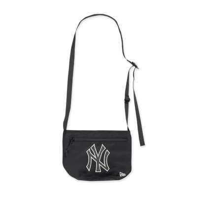 NEW YORK YANKEES HARRIS TWEED BLACK DRAWSTRING SHOULDER BAG