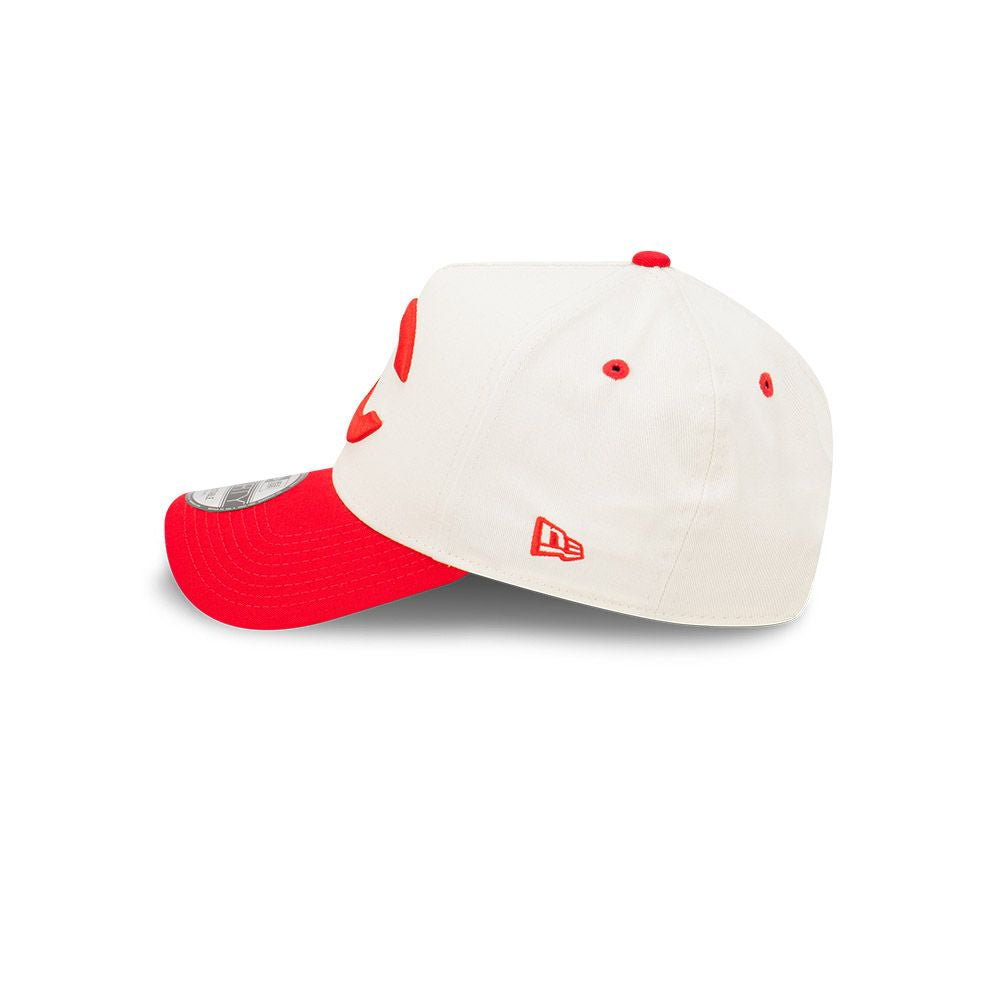 CINCINNATI REDS ASG VINTAGE WHITE CHROME 2TONE RED VISOR