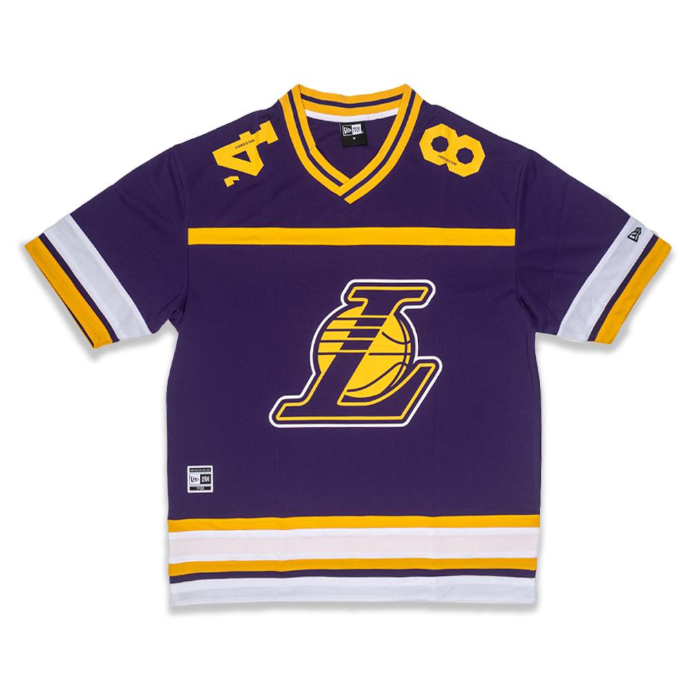 Purple pinstripe 2025 lakers jersey
