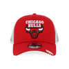 NBA CHICAGO BULLS VISOR CLIP SCARLET AND WHITE 9FORTY AF TRUCKER CAP