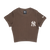 NEW YORK YANKEES COLOR ERA CHOCOLATE WOMEN CROP RIB TEE