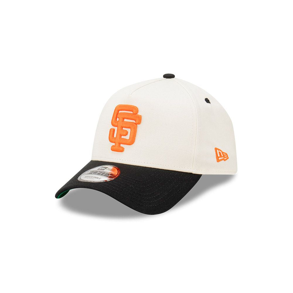 SAN FRANCISCO GIANTS ASG VINTAGE WHITE CHROME 2TONE BLACK VISOR 9FORTY AF CAP