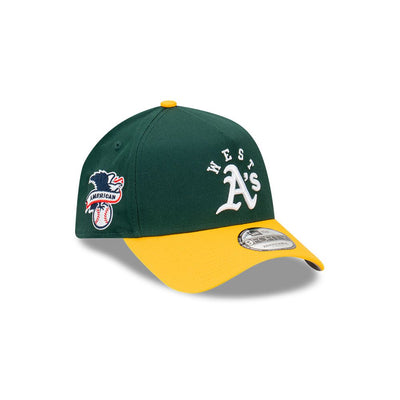 OAKLAND ATHLETICS TEAM DIVISION 2TONE YELLOW VISOR GREEN 9FORTY AF CAP