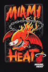 MIAMI HEAT NBA GNARLY BLACK OVERSIZED SHORT SLEEVE T-SHIRT