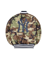 New York Yankees X Alpha Industries Blue Reversible Bomber Jacket